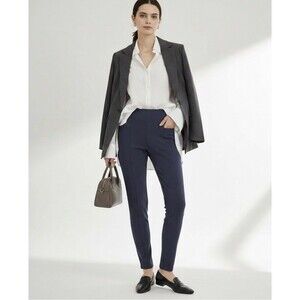 Simply Noelle Pants Womens S M  Blue  Pull On Straight Leg Stretch High Rise